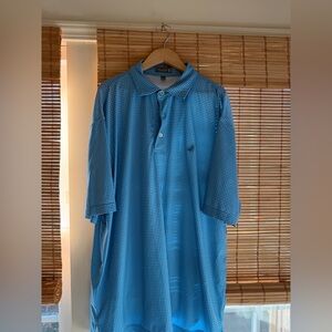 Peter millar Light Blue Gingham Polo Shirt